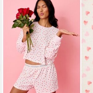 PJ Salvage boxer heart to heart pj short set!